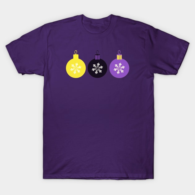 Nonbinary Pride Holiday Bauble Ornaments T-Shirt by VernenInk